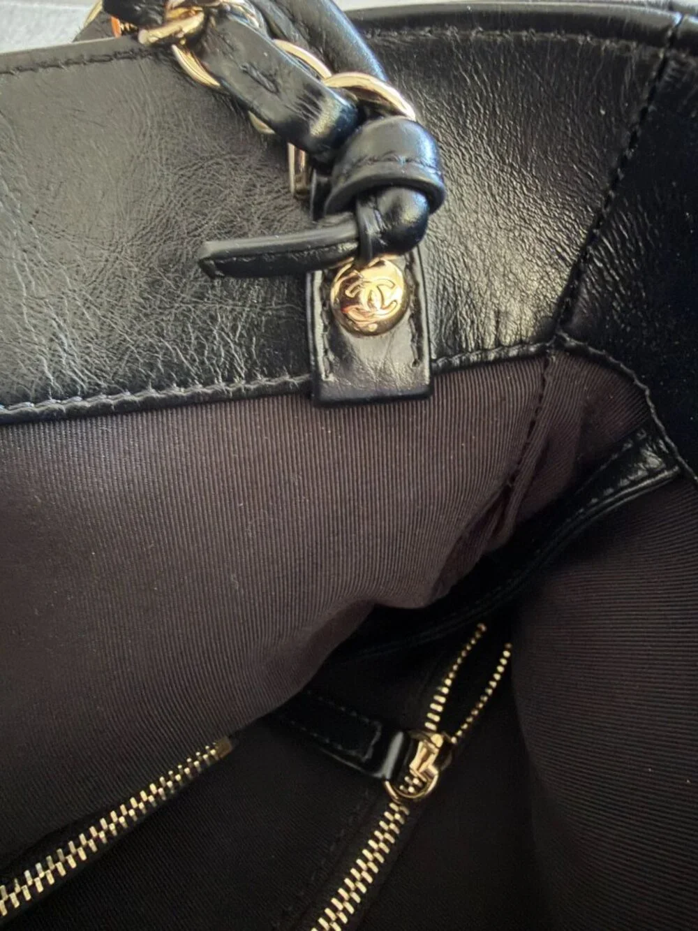 CHANEL 31 Large Shopping Tote Bag Black Quilted Calfskin Leather Gold HW